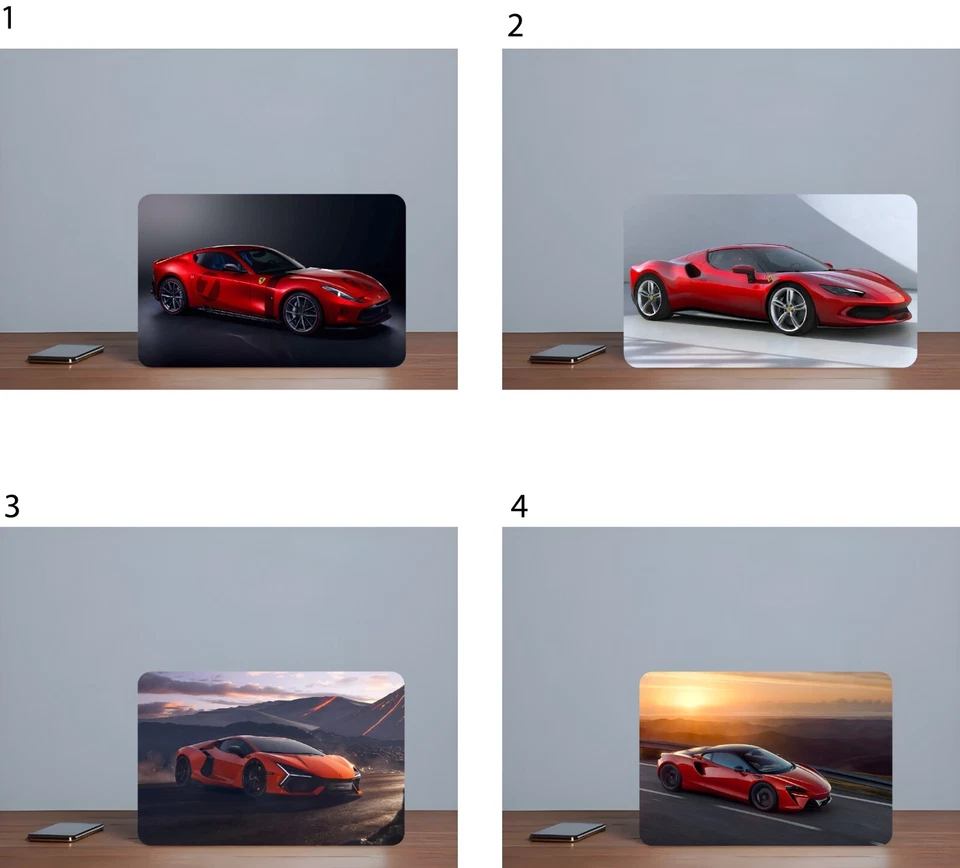 LAPTOP SKIN, Super Cars Ferrari Lamborghini DECAL VINYL COVER STICKER STICKERS - Image 1 of 1
