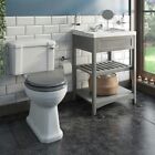 The Bath Co Grey Traditional Round Vanity Unit Suite