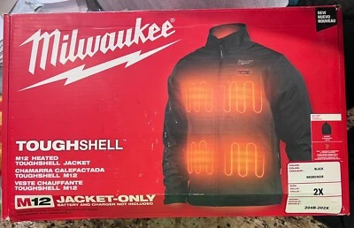 Milwaukee 204B-202X M12 Toughshell Black Heated Jacket (2XL) -  NEW - Image 1 of 4