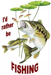 Pesca # 13 - Camiseta Iron On Transfer - Prefiero ser - - Imagen 1 de 1