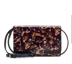 NWT Patricia Nash Scarlet Bloom Red/Black Floral Leather Crossbody - Picture 1 of 5