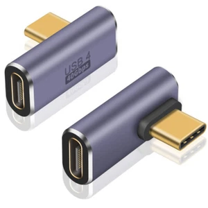 Right Angle USB 4 Type C 40Gbps 8K 100W Charging Adapter Thunderbolt 4/3 Tablet - Imagen 1 de 7