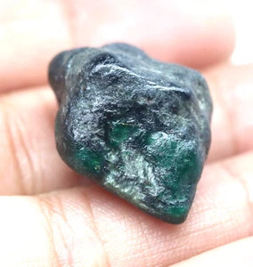 Zertifizierter 10,90 ct natürlicher kolumbianischer Smaragd Exemplar grober unbehandelter Edelstein - Bild 1 von 6