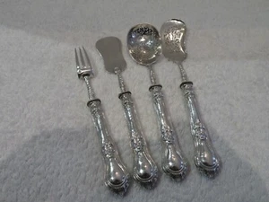 1880 French 950 silver 4p bonbons sweet serving set 4p LXVI st Burtin - Picture 1 of 10