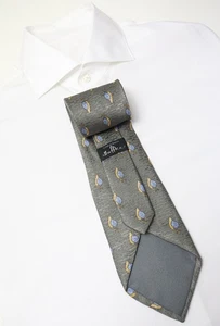 Corbata HAFFKE para hombre talla única gris con estampado en punta seda pura - Imagen 1 de 8