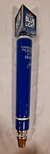 MANGO DE GRIFO DE CERVEZA DE BARRIL BARRA ICÓNICA LUZ AZUL LABATT. 13" ALTO. MAN CAVE BREWERY - Imagen 1 de 6