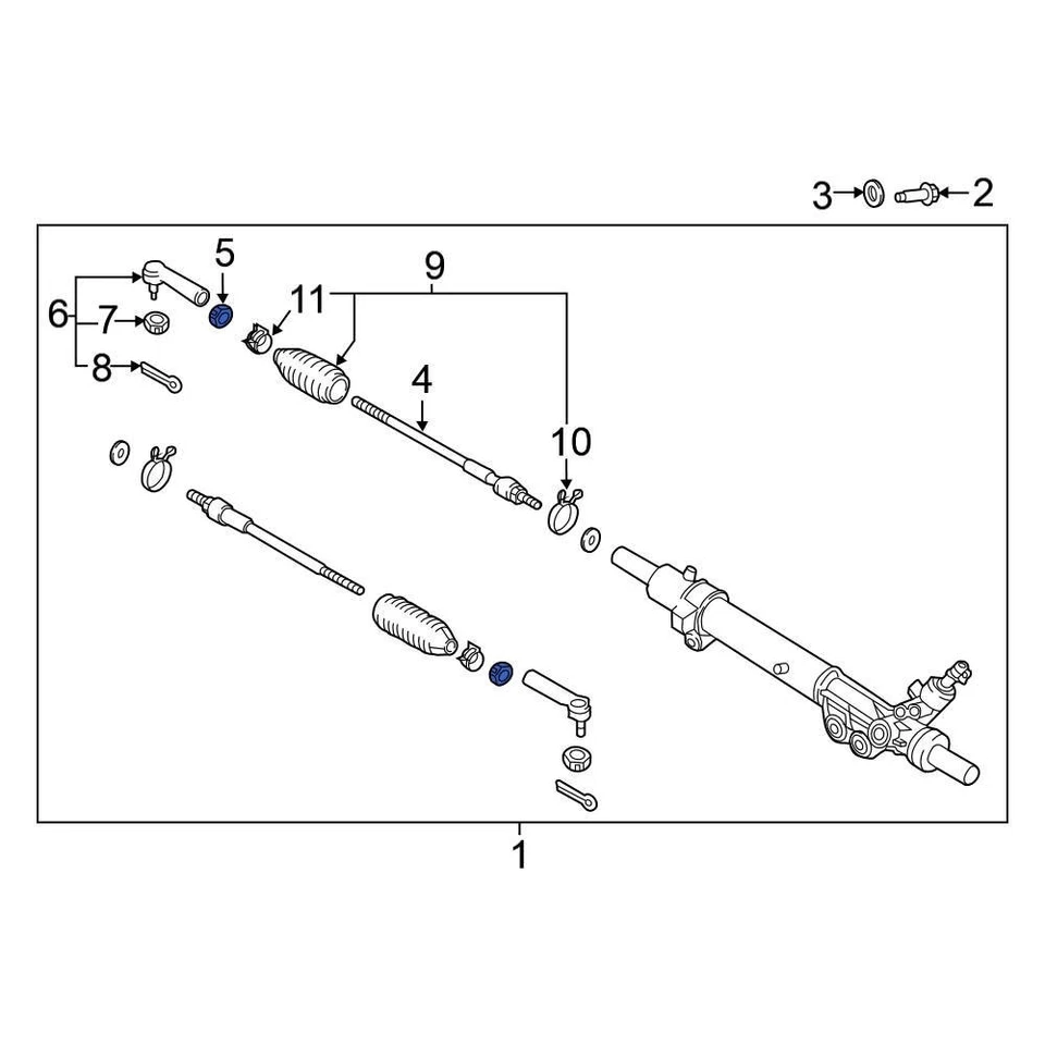 For Nissan TITAN 2023-2024 Nissan 486344KH0A Inner Steering Tie Rod Nut Foto 1 de 1