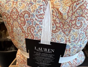 Lauren Ralph Lauren 2 Decorative Pillows Indoor/Outdoor Multicolor Paisley 18x18 - Picture 1 of 7