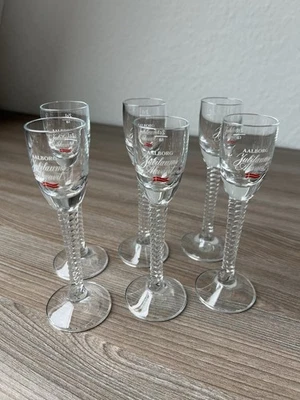 6 Original Aalborg Jubiläums Akvavit Gläser - Bild 1 von 4