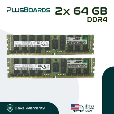 HP Original 2x 64GB = 128GB PC4-2666V ECC REG 4DRx4 1.2V 840759-091U, 840759-091 - Image 1 of 4