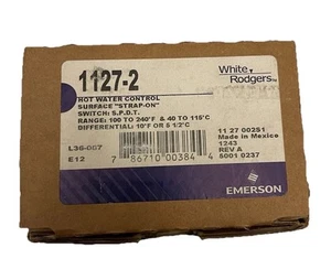 Emerson / White-Rodgers 1127-2 Strap-On Hot Water Control Aquastat - NOS - Picture 1 of 11