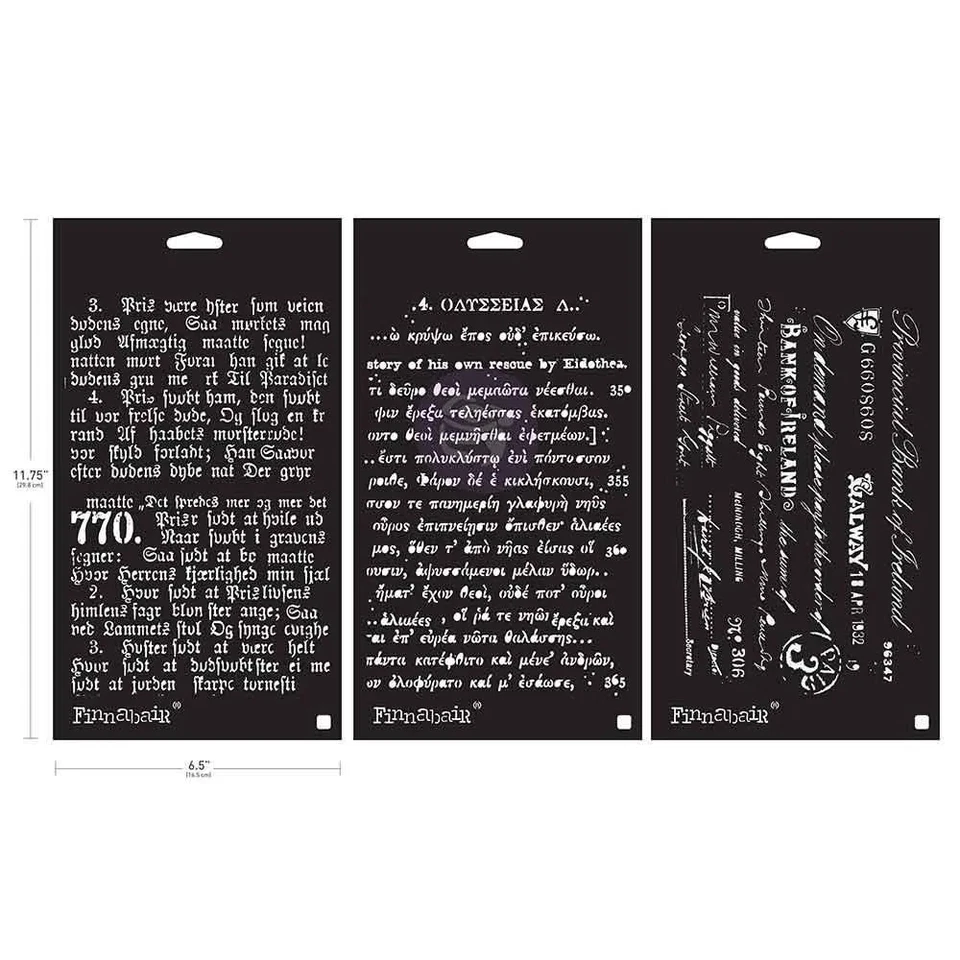 Finnabair Imaginarium Stencil Set - Decadent Walls (Limited Edition 3pc)   - Image 1 of 1