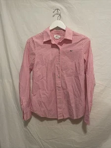 Vineyard Vines Women's Pink & White Gingham Long Sleeve Button Down Shirt Size 4 - Picture 1 of 7
