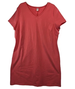 Old Navy T-Shirt Dress Short Sleeve Orange/Coral XXL - Picture 1 of 9