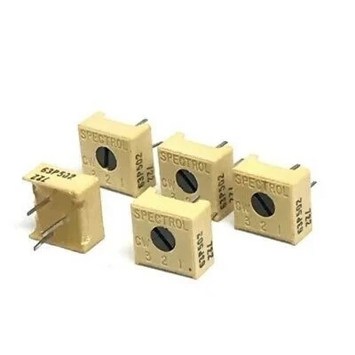 5KOHM 5K TRIMMER RESISTOR POTENTIOMETER 63P502 SPECTROL QTY:5 - Bild 1 von 1