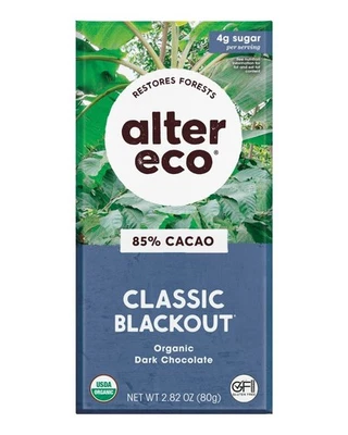 Barra de chocolate Alter Eco 85 % puro cacao oscuro Foto 1 de 4