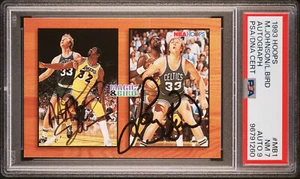 1993-94 Hoops MAGIC JOHNSON LARRY BIRD #MB1 Dual Auto From Pack Rare SP PSA 7 - Picture 1 of 2
