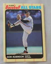 1989 Fleer Baseball All Stars Don Robinson San Francisco Giants Baseball Card