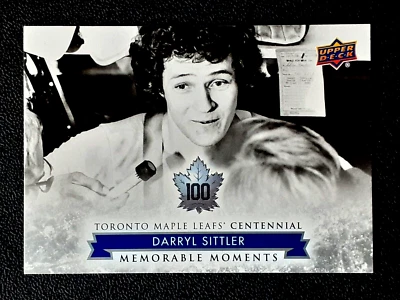 DARRYL SITTLER 2017-18 UPPER DECK TORONTO MAPLE LEAFS CENTENNIAL #182      68796 - Image 1 of 2