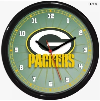 CLOCKS AND CABOODLE Green Bay Packers NFL Football Wall Clock 0724