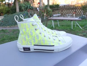 DIOR SHOES 42 shoe sneaker sneakers white neon yellow high top b23 - Bild 1 von 21