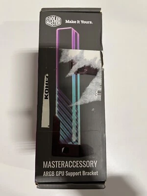 ARGB GPU Support Bracket Black Tempered Glass Eliminates Graphics Card Sag - Image 1 of 3