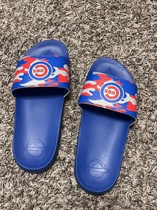 NEW Chicago Cubs Logo Slide Sandals Royal - Mens 8 Womens 9 - Picture 1 of 6