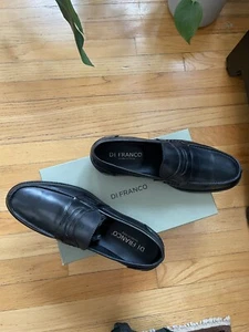 NEW Mens Di Franco BLACK Handmade ITALIAN LEATHER Dress Shoes US11.5 EU45 - Picture 1 of 7