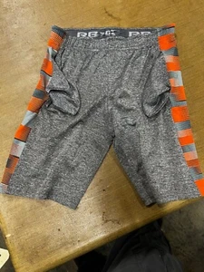 RBX Running Shorts Boys LG Gray Orange Logo Elastic Waist Performance Athletic - Picture 1 of 3