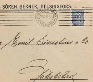 RUSSIA/FINLAND Cover Helsinki Superb 1913 Machine Jakobstad {samwells}ZT223 - Picture 1 of 10