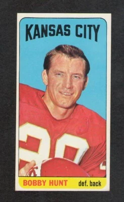 1965 Topps Bobby Hunt Football Card #104 Tall Boy Short Print EX++ Orig Owner - Image 1 of 2