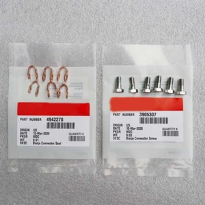 Return Line Banjo Bolt Set with Seal for Cummins Dodge 89-98 6BT 12V 3.9 5.9 - Picture 1 of 5