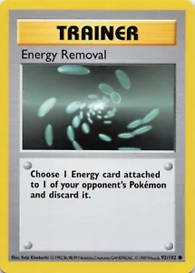 Energy Removal #92/102 - Base Set - Shadowless - Trainer - Pokémon TCG - LP - Picture 1 of 2