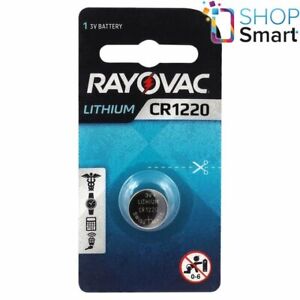RAYOVAC CR1220 LITHIUM BATTERY 3V CELL COIN BUTTON WATCH EXP 2023 38 mAh NEW