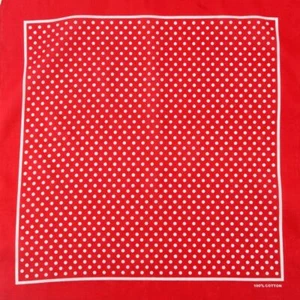 Sciarpa donna a pois cotone nero bianco rosso sciarpe bandana uomo fascia per capelli 1 pz - Foto 1 di 12