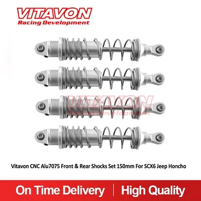Vitavon CNC Alu7075 Front & Rear Shocks Set 150mm for SCX6 Jeep Honcho 5 colors - Image 1 of 4