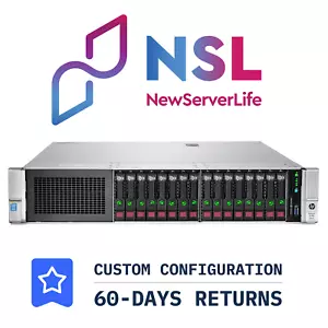 HP ProLiant DL380 Gen9 16SFF 2x E5-2680v4 2.4GHz =28 Cores 256GB P840 4xRJ45 - Picture 1 of 3