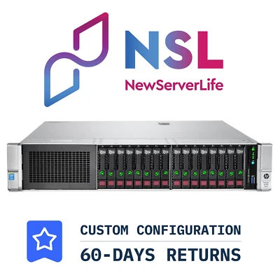 HP ProLiant DL380 Gen9 16SFF 2x E5-2698v3 2.3GHz =32 Cores 512GB P840 4xRJ45 - Image 1 of 3