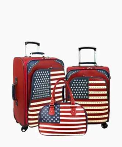 Juego de 3 piezas de equipaje Montana West American Pride Collection - Imagen 1 de 5