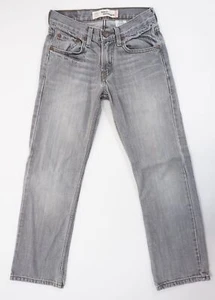 Levi's 514 Slim Straight Kids Jeans Size 10 L25 Gray Light Gray Cotton - Picture 1 of 7