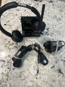 Plantronics Poly Savi W8220T Stereo Wireless Headset W8200B Base Complete Unit - Photo 1/24
