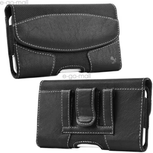 Cell Phones Case Horizontal Leather Carrying Pouch Cover with Belt Clip Holster - Picture 1 of 21