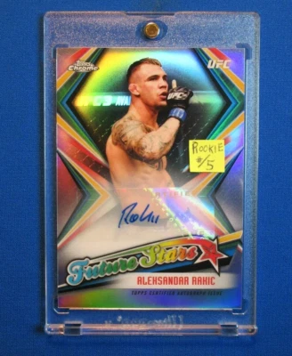 *ALEKSANDAR RAKIC* ~DEBUT 1ST ISSUED AUTOGRAPH RC~ 2019 TOPPS UFC *(ROOKIE(#/5)* - Image 1 of 4