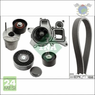 Kit cinghia Servizi + pompa acqua Ina per BMW 3 E93 320 E92 E91 318 E90 330  #d2 - Immagine 1 di 3