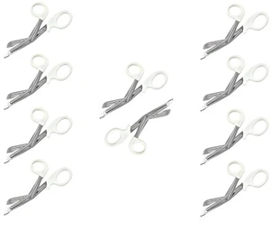 10 neue Allzweckscheren EMT/EMS Schere 7,25" (weiß) Verband Sanitäter Versorgung Öko - Bild 1 von 1