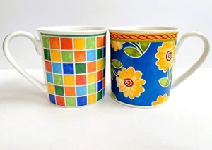 Set of 2 Villeroy & Boch Twist Alea and Clea Mugs (1 each), Floral Drinkware - Picture 1 of 8