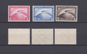 DEUTSCHES REICH 1928 Zeppelin postfrisch ** C35-C37 (Mi.423-4/455) - Bild 1 von 1