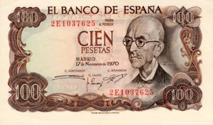 Billete de Cien Pesetas sin Circular. Estado impecable - Imagen 1 de 2
