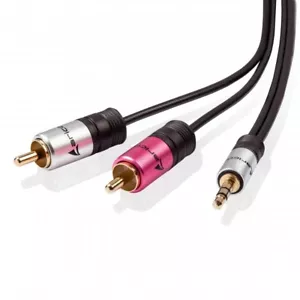 Klinke 2X Cinch Audiokabel Stereo Audio Kabel Stecker Klinken Auto Klinkenkabel - Bild 1 von 6