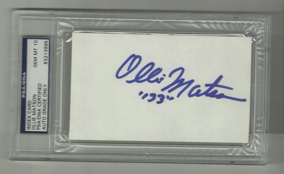 Tarjeta índice firmada por Ollie Matson 3x5 PSA/DNA Auto 49ers Foto 1 de 1